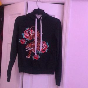 Tiger flower hoodie